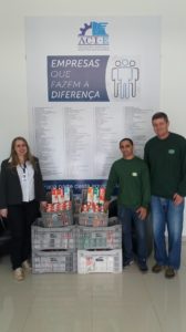 Aci-e repassa 123 litros de leite ao Mesa Brasil