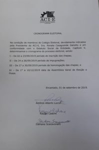 CRONOGRAMA ELEITORAL