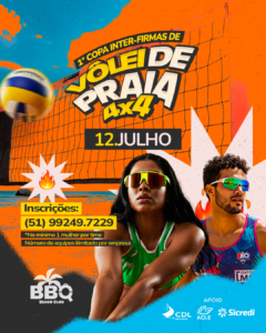 Copa Interfirmas de Vôlei de Praia promove esporte e integração no BBQ Beach Club, em Encantado