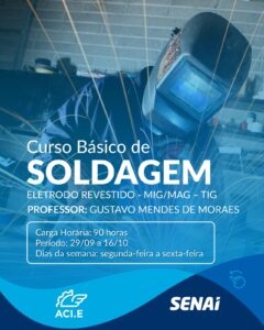 Curso básico de soldagem é a nova qualificação da ACI-E